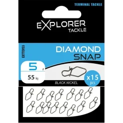 Montages / Hameçons - EXPLORER TACKLE Agrafe Diamond snap (x5)