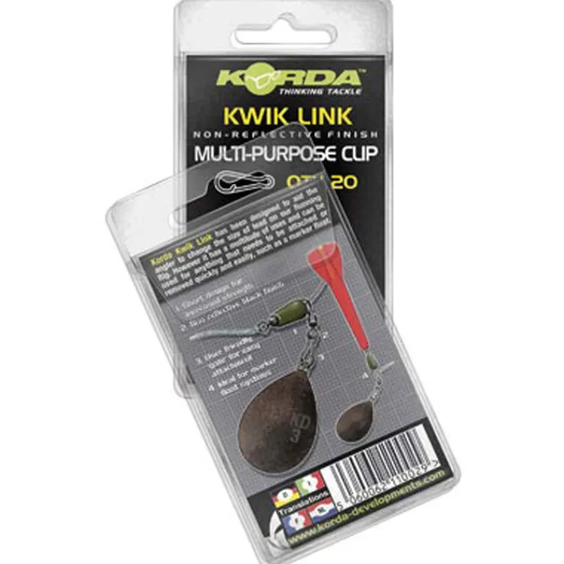 Acc.Montages/Hameçons - KORDA Agrafes rapides carpe kwick link (x20)