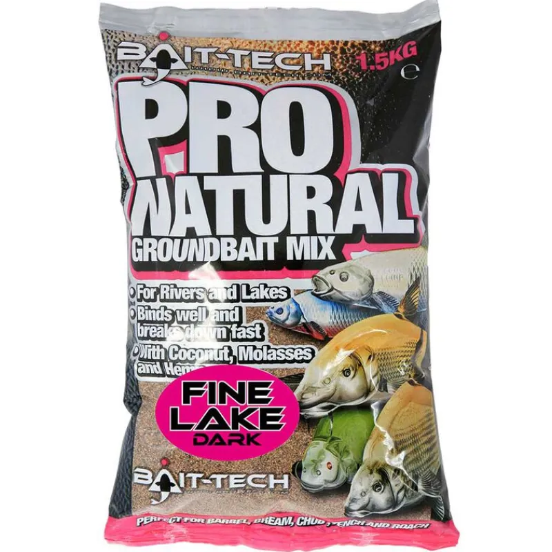 Appâts / Amorces - BAIT TECH Amorce Pro Natural Fine Lake Dark 1.5kg