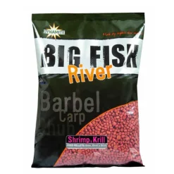 Appâts / Amorces - DYNAMITE BAITS Amorce Big Fish River Feed Pellets Arôme Shrimp / Krill 8mm, 1.8kg
