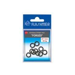 Pêche Du Thon|Montages / Hameçons - FLASHMER Anneaux brises inox forge (x10)