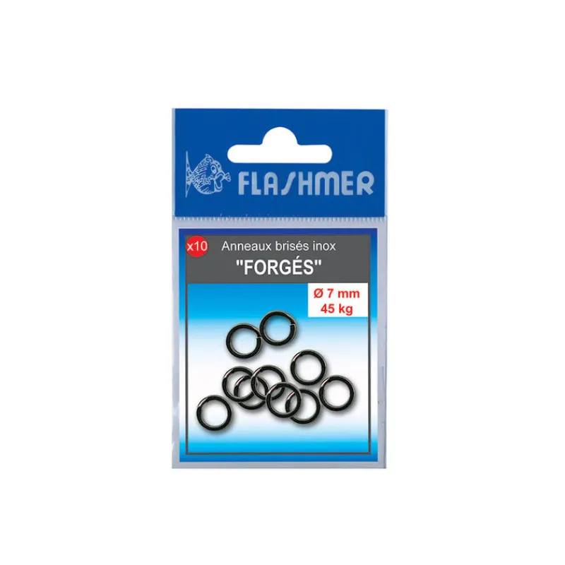 Pêche Du Thon|Montages / Hameçons - FLASHMER Anneaux brises inox forge (x10)