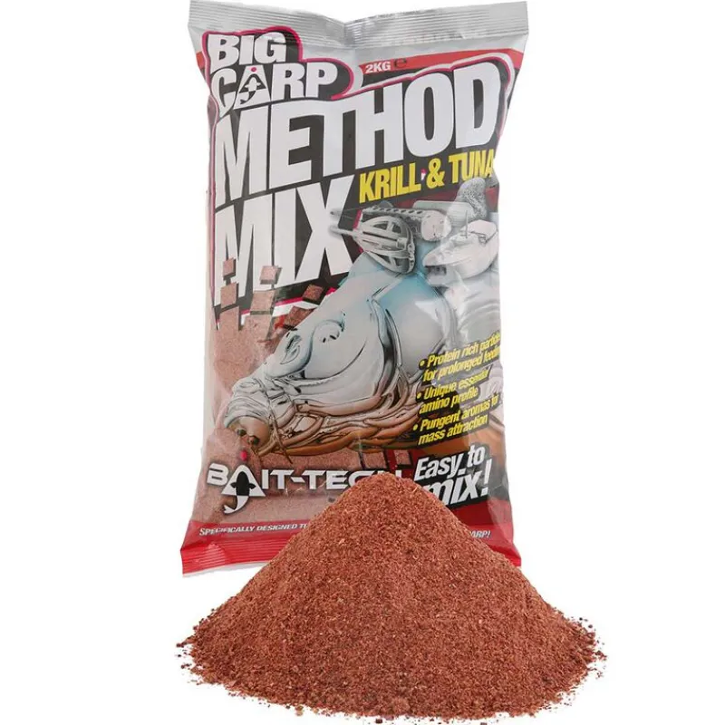 Appâts / Amorces - BAIT TECH Appats Big Carp Method Mix Krill & Tuna 2Kg