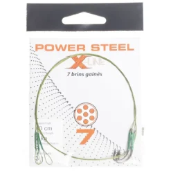 Découverte Pêche Du Carnassier|Carnassier Au Posé - X-LINE Bas de ligne acier carnassier power steel 7 brins 0 cm + ham. simple (x3)