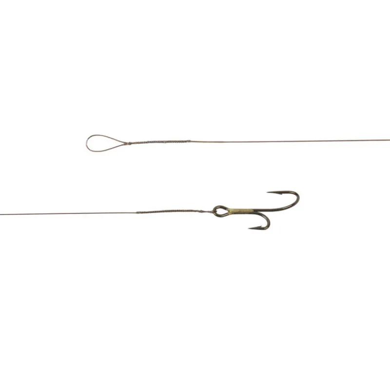 Hameçons Et Montages - CANNELLE Bas de ligne acier monté carnassier multiflex 40 cm+ hameçon double ryder (x3)