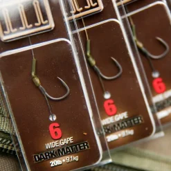 Acc.Montages/Hameçons - KORDA Bas de ligne carpe dark matter rig barbless