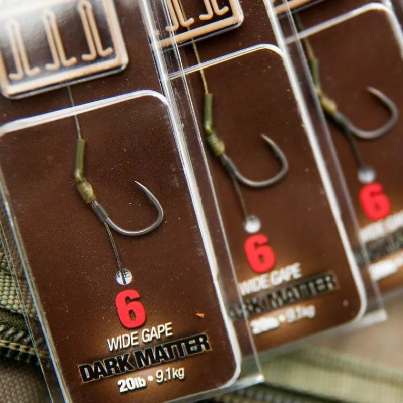 Acc.Montages/Hameçons - KORDA Bas de ligne carpe dark matter rig barbless