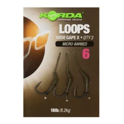 Acc.Montages/Hameçons - KORDA Bas de ligne carpe loop rigs df wide gape x 1lb