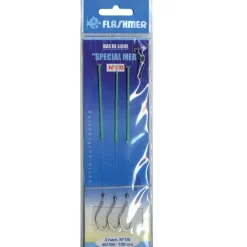 Surfcasting|Bas De Lignes / Lignes Montées - FLASHMER Bas de ligne special mer 3 hamecons