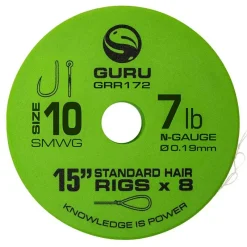 Acc. De Montage Feeder - GURU Bas de ligne smwg standard hair 15" (38cm)