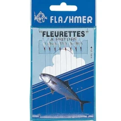 Bas De Lignes / Lignes Montées|Leurres - FLASHMER Bas de ligne mer fleurettes fritures 8 hamecons n°18