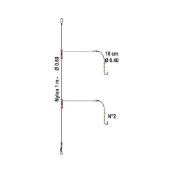 Bas De Lignes / Lignes Montées - FLASHMER Bas de ligne mer metal clip hamecons