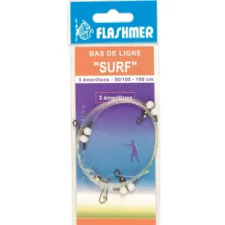 Surfcasting|Bas De Lignes / Lignes Montées - FLASHMER Bas de ligne mer surf 2 emerillons