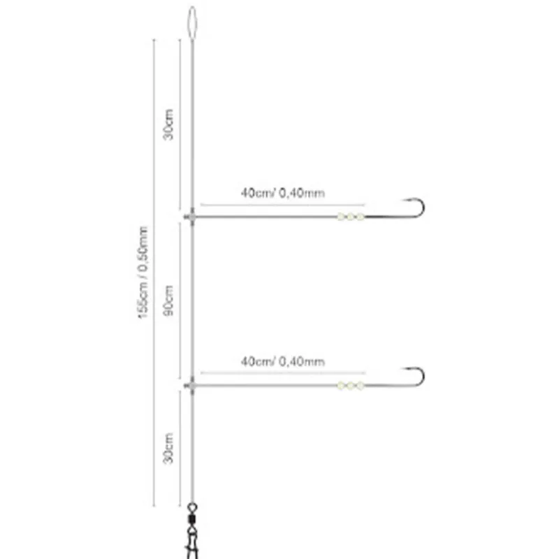 Surfcasting|Bas De Lignes / Lignes Montées - SPRO Bas de Ligne Salt Rig Cristal Bead