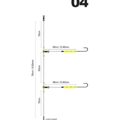 Surfcasting|Bas De Lignes / Lignes Montées - SPRO Bas de Ligne Salt Rig Easy Bead Citrus 1/0