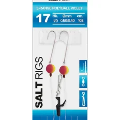 Surfcasting|Bas De Lignes / Lignes Montées - SPRO Bas de Ligne Salt Rig L-Range Polyball Violet 1/0