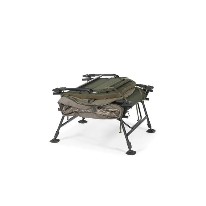 Bivouac/Confort - NASH Bedchair Indulgence HD40 Sleep System 8 Legs Camo Wide