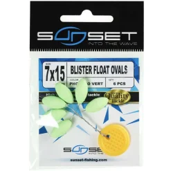Montages / Hameçons - SUNSET Blister Float Oval Phospho Vert ST-D 137