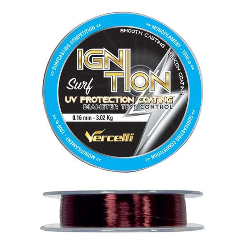 Surfcasting|Tresses, Nylons, Fluorocarbones - VERCELLI Bobine de 1000m de nylon Ignition