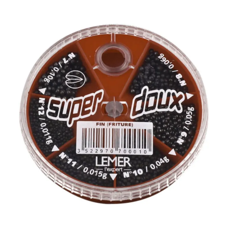 Plombs - LEMER Boite de plombs fendus coup 6 cases super doux fin