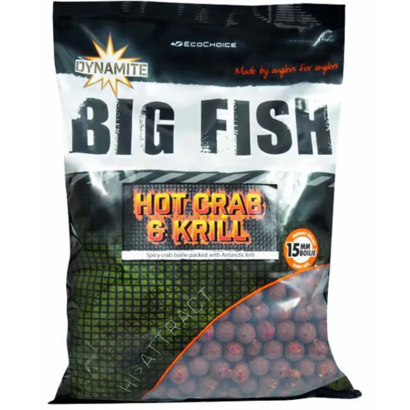 Appâts Et Fabrication - DYNAMITE BAITS Bouillettes Big Fish Hot Crab et Krill 1kg