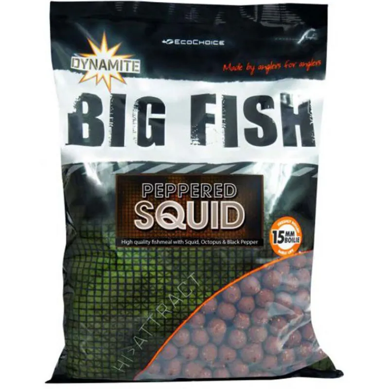 Appâts Et Fabrication - DYNAMITE BAITS Bouillettes Big Fish Peppered Squid 1kg