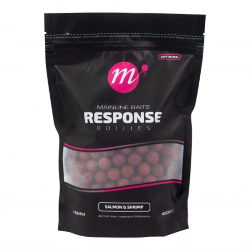Appâts Et Fabrication - MAINLINE Bouillettes Response Salmon & Shrimp 15 mm 450 g