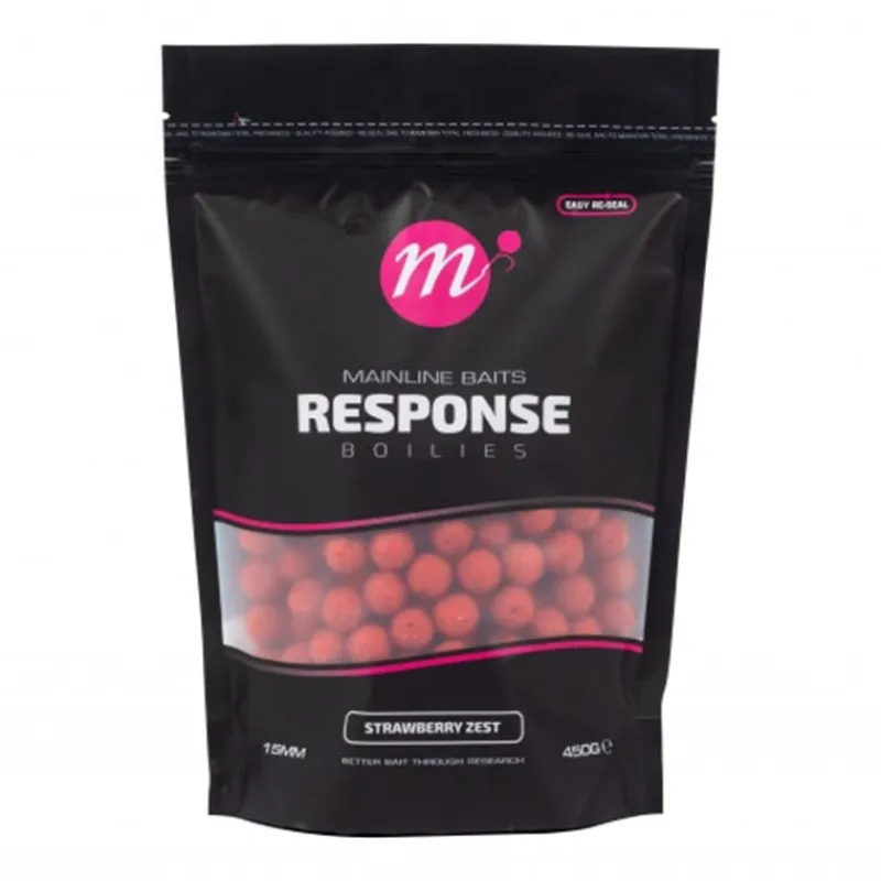 Appâts Et Fabrication - MAINLINE Bouillettes Response Strawberry Zest 15 mm 450 g