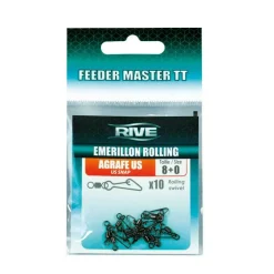 Acc. De Montage Feeder - RIVE Emerillon Rolling Agrafe US - Taille 8 (x10)