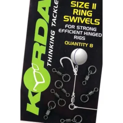 Acc.Montages/Hameçons - KORDA Emerillons à anneaux carpe flexi ring swivels 11