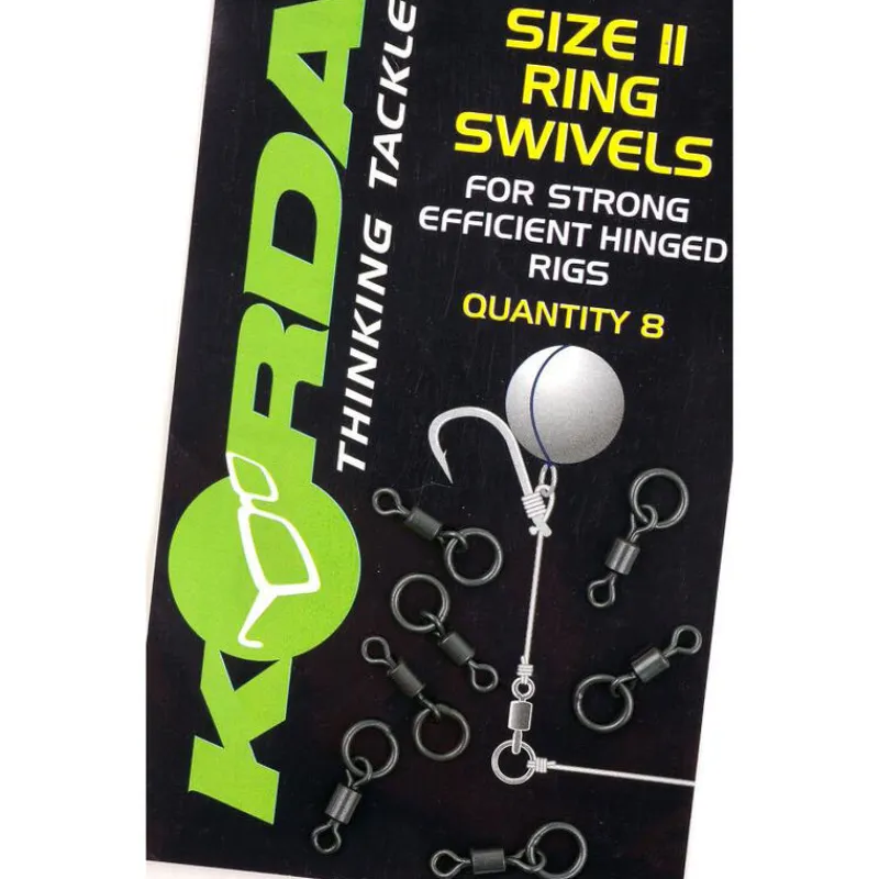 Acc.Montages/Hameçons - KORDA Emerillons à anneaux carpe flexi ring swivels 11