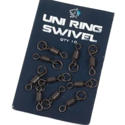 Acc.Montages/Hameçons - NASH Emerillons à anneaux carpe uni ring swivel (x10)