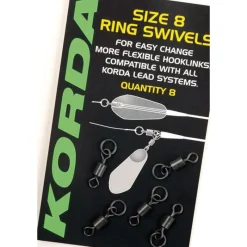 Acc.Montages/Hameçons - KORDA Emerillons baril carpe ring swivel 8