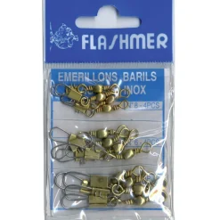 Surfcasting|Découverte Pêche En Mer - FLASHMER Emerillons barils agrafes kit de 12