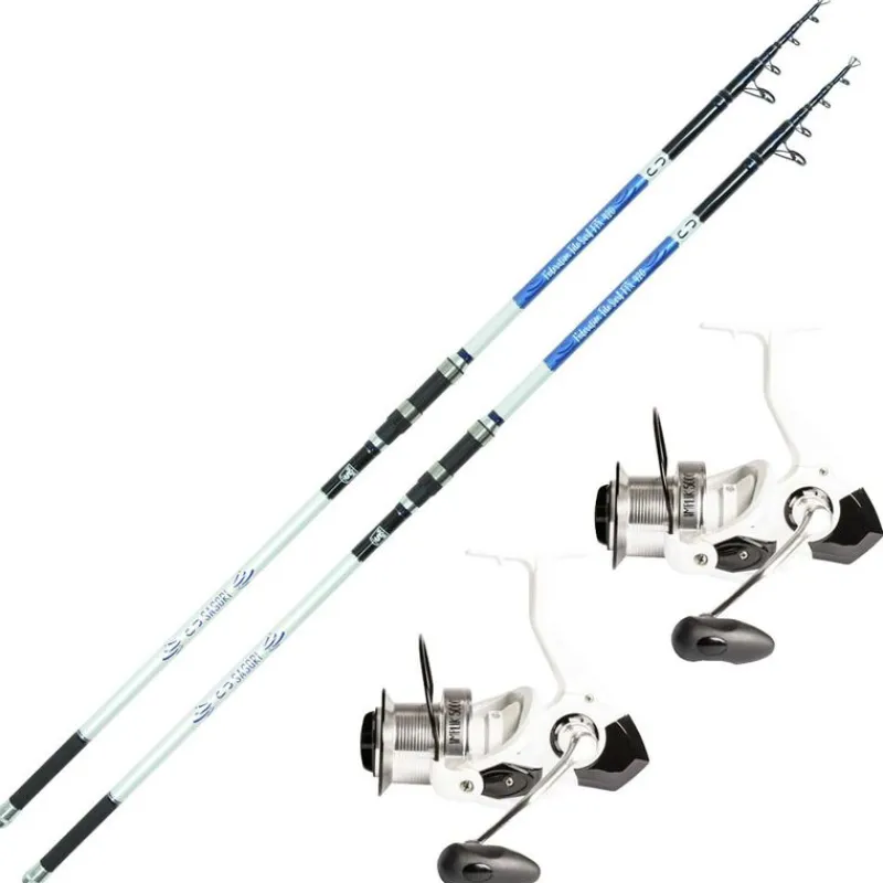 Cannes|Packs Et Ensembles - SASORI Ensembles Surf 2 cannes téle 4m10 + 2 moulinets 5000