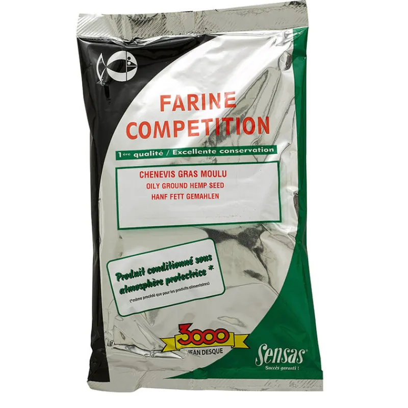 Appâts / Amorces - SENSAS Farine 3000 super chenevis gras 550g
