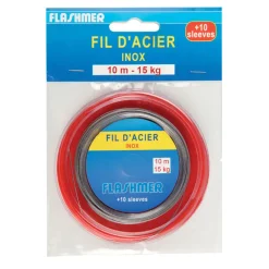 Montages / Hameçons - FLASHMER Fil d'acier tressé inox 10m