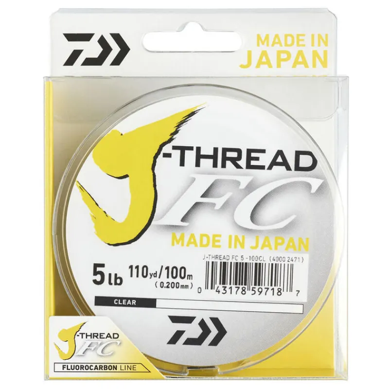 Tresses, Nylons, Fluorocarbones|Tresses, Nylons, Fluorocarbones - DAIWA Fluorocarbone J-Fluorocarbon 100m