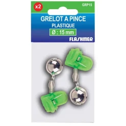 Equipements - FLASHMER Grelot Pince Plastique Nickelé Ø15mm