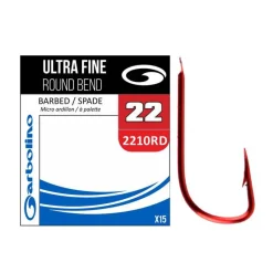 Hameçons - GARBOLINO Hamecon Non Montés Ultra Fine Red Round Bend 10RD (x15)