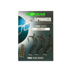 Acc.Montages/Hameçons - KORDA Hameçons montés carpe spinner hook sections kurv (sans ardillon)