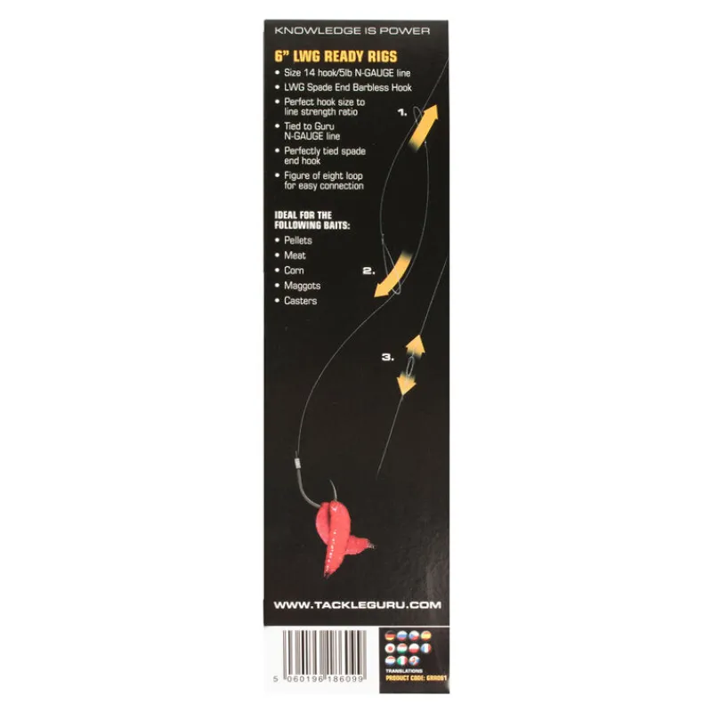 Hameçons - GURU Hameçons montés coup lwgs pole rigs 15cm (x8)
