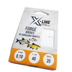 Hameçons|Hameçons / Bas De Ligne Feeder - X-LINE Hameçons montés coup x line forgé bronzé 40cm (x10)
