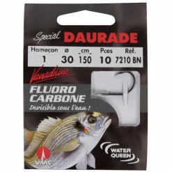 Surfcasting|Bas De Lignes / Lignes Montées - RAGOT 10 hameçons montés water queen flurocarbon + vanadium spécial daurade
