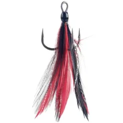 Hameçons Et Montages - BKK Hameçons triples à Plumes Spear SS Red/Black (x3)