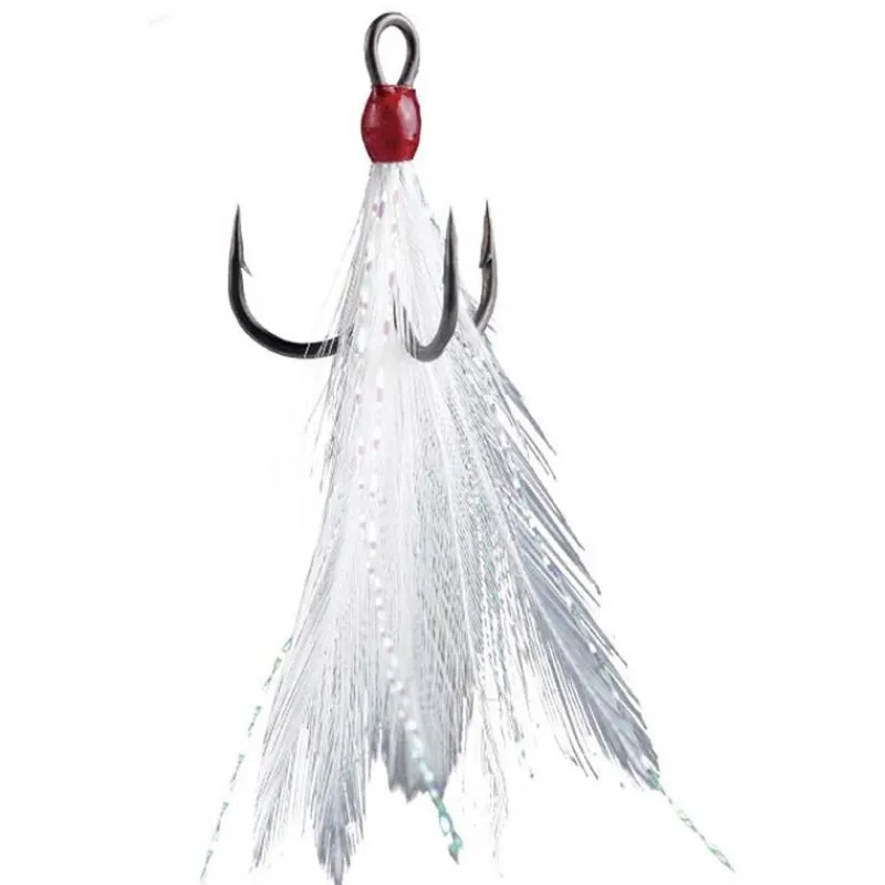 Hameçons Et Montages - BKK Hameçons triples à Plumes Spear SS White (x3)