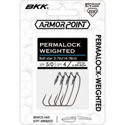 Hameçons Et Montages - BKK Hameçon Texan Permalock Weighted (x4)