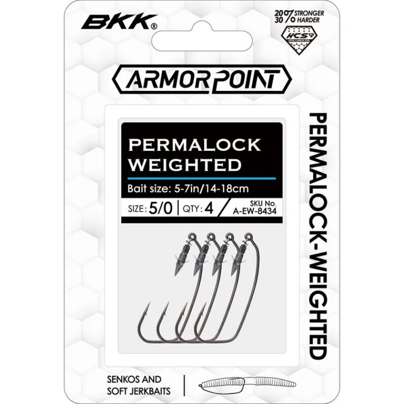 Hameçons Et Montages - BKK Hameçon Texan Permalock Weighted (x4)