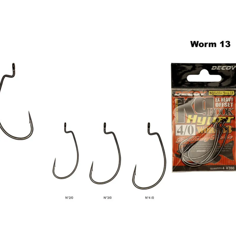 Hameçons Et Montages - DECOY Hameçon Texan Worm 13
