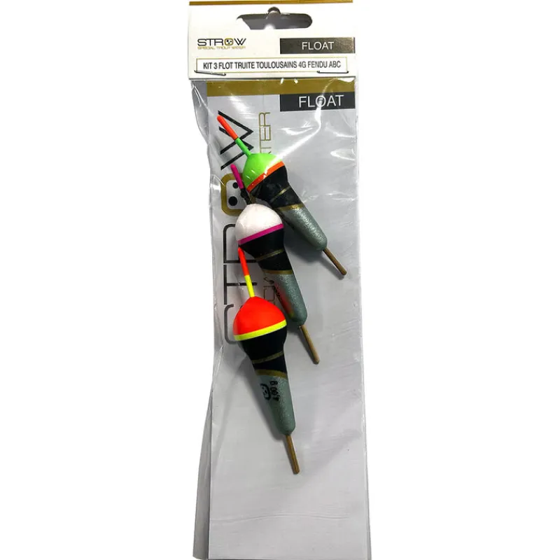Lignes Et Accessoires De Montage - STROW KIT 3 FLOTTEURS TRUITE TOULOUSAINS 4G FENDU ABC